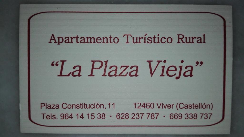Apartamento Rural La Plaza Vieja Viver (Valencia) Exterior foto